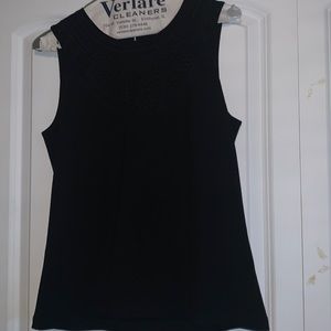 Black sleeveless top